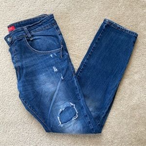 Guess Distressed Jeans with Button Fly